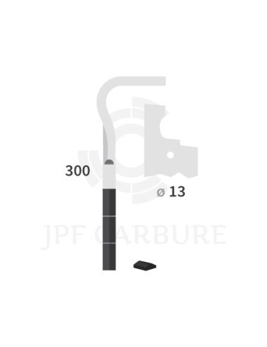 Dent de herse rotative gauche 3 plaquettes carbure, fixation rapide Master.