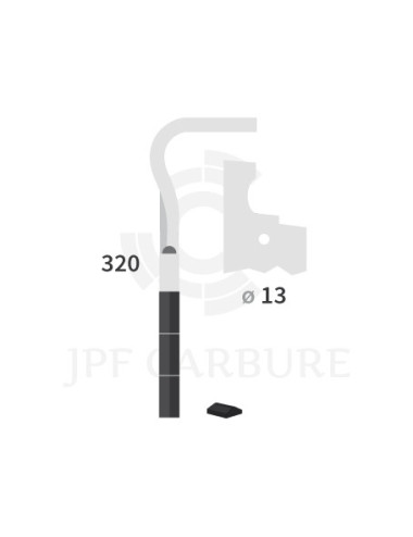 Dent de herse rotative gauche 3 plaquettes carbure, fixation rapide Top.