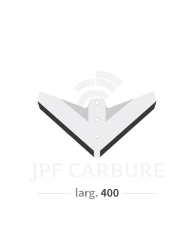 Aileron de déchaumeur avec plaquettes carbure, largeur 400 mm.