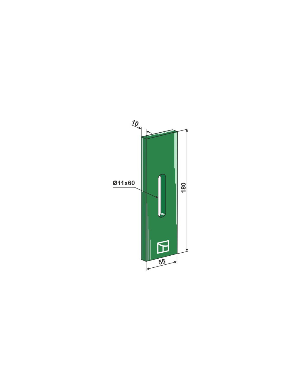 Racloir plastique Greenflex pour rouleaux packer