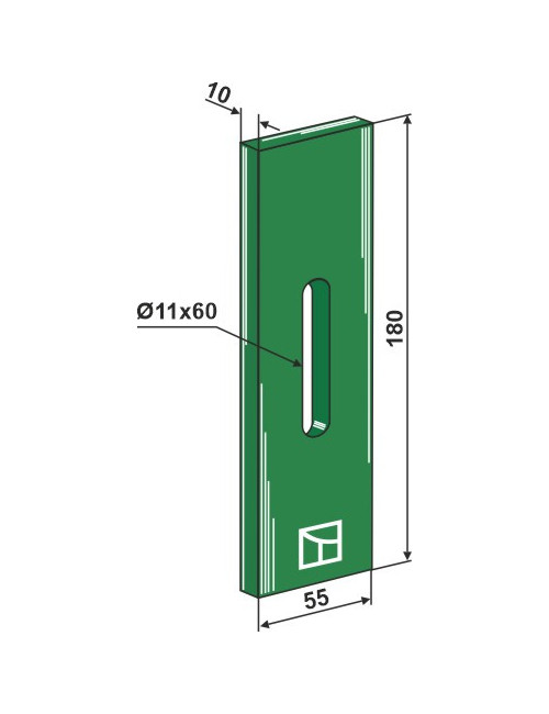 Racloir plastique Greenflex pour rouleaux packer