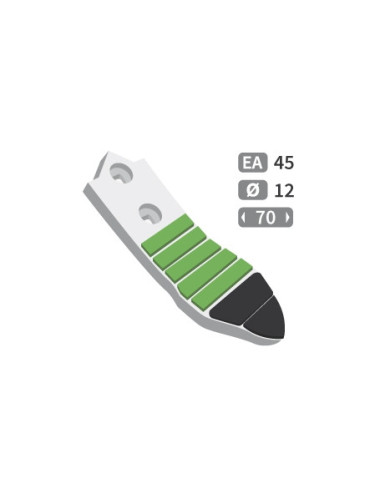 Soc de cultivateur avec plaquettes carbure et rechargement pour Agromulch.