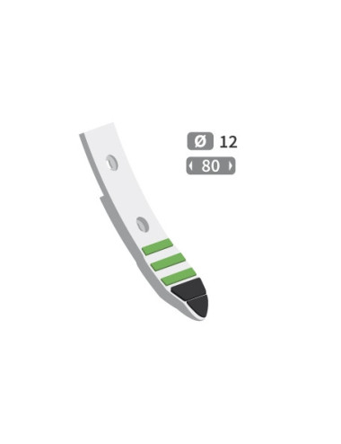 Soc de cultivateur pour Fenix Écoland avec plaquettes carbure et rechargement.