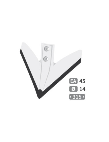 Aileron scalpeur avec plaquettes carbure.