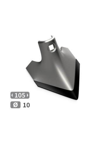 Aileron avec plaquettes carbure pour bineuse.