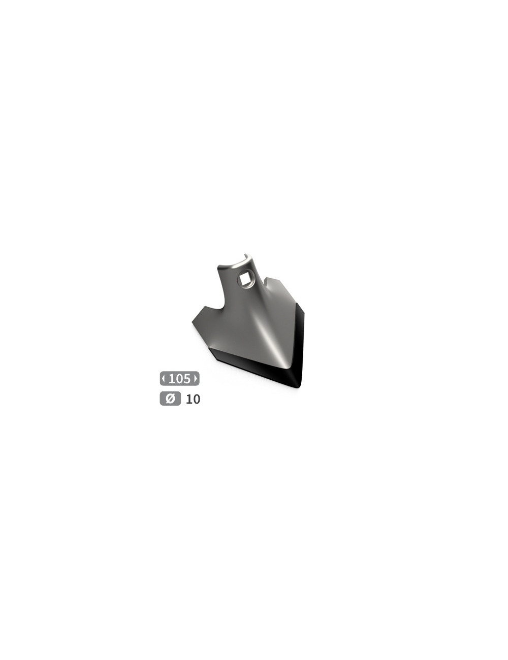 Aileron avec plaquettes carbure pour bineuse.