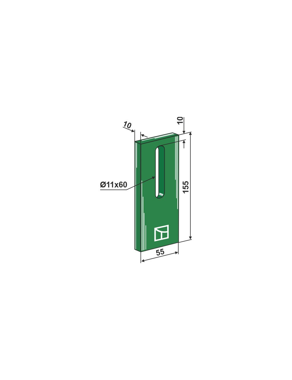 Racloir plastique Greenflex pour rouleaux packer