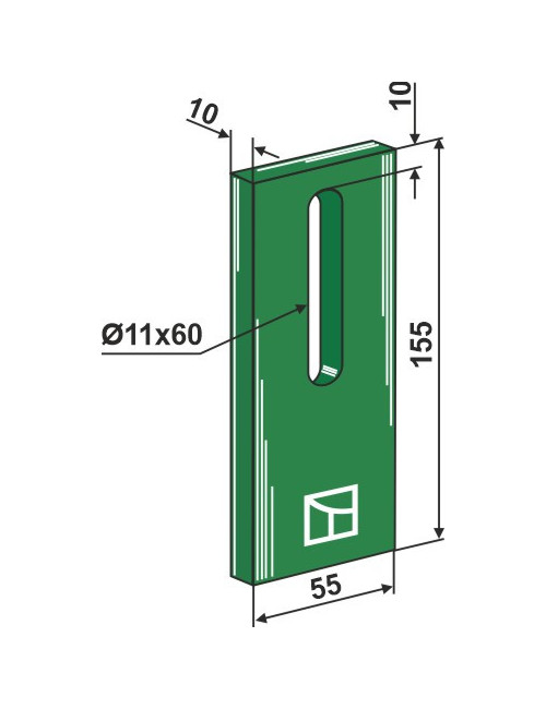 Racloir plastique Greenflex pour rouleaux packer