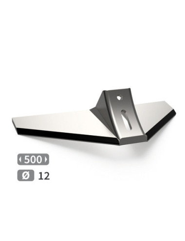 Aileron de déchaumeur avec plaquettes carbure.