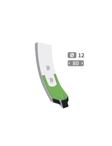 Soc de cultivateur avec plaquettes carbure, plaquettes arrière et rechargement adaptable Delta Flex.