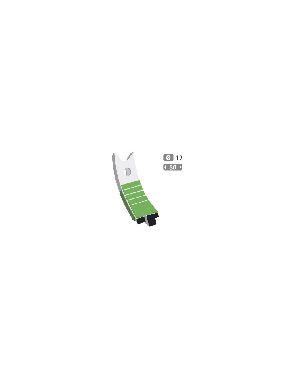 Soc de cultivateur avec plaquettes carbure et rechargement adaptable Delta Flex.