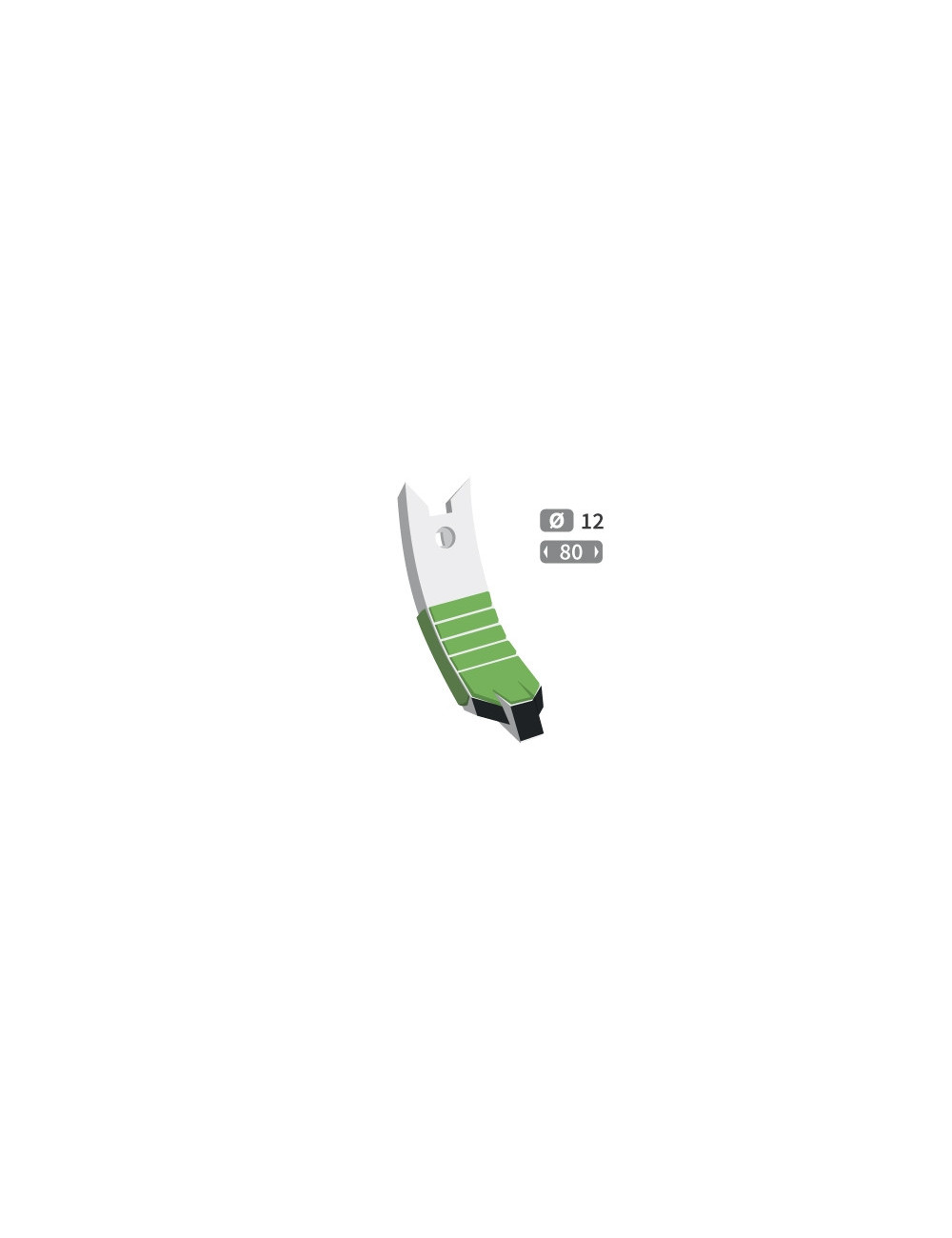 Soc de cultivateur en V avec plaquettes carbure et rechargement adaptable Delta Flex.