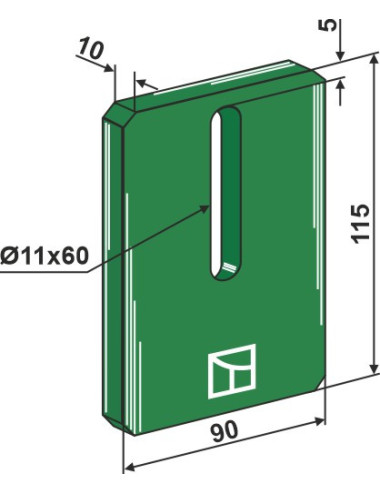 Racloir plastique Greenflex pour rouleaux packer