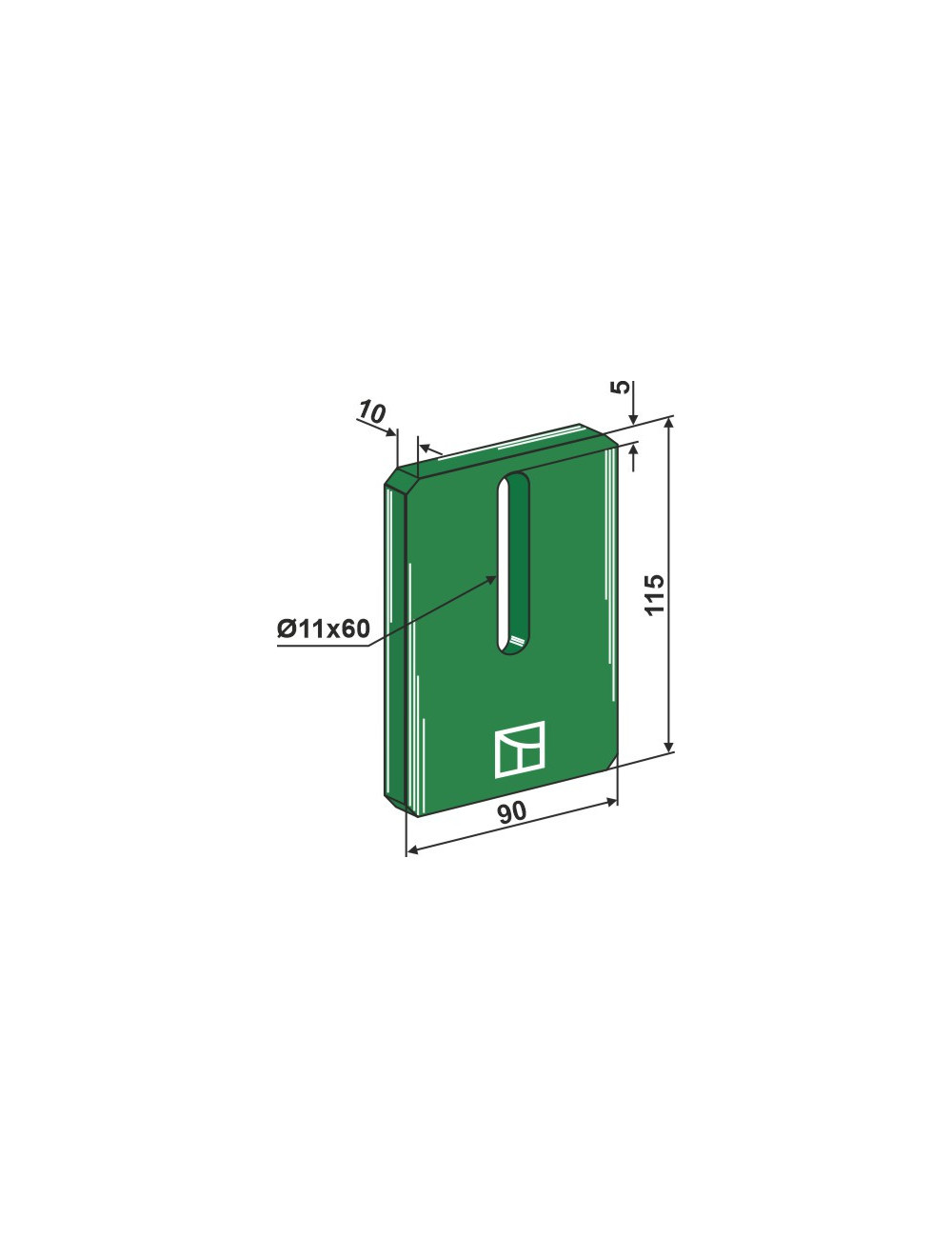 Racloir plastique Greenflex pour rouleaux packer