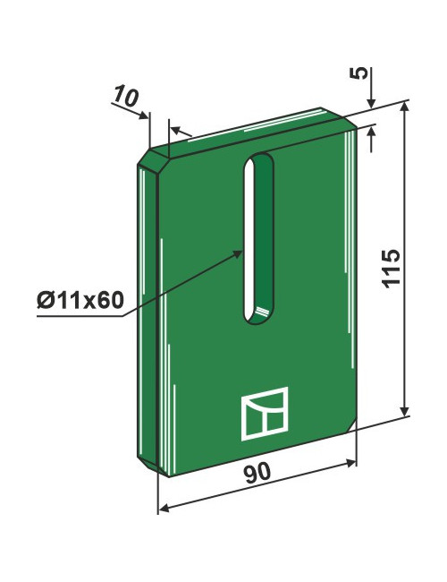 Racloir plastique Greenflex pour rouleaux packer