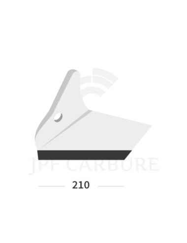 Aileron gauche de déchaumeur avec plaquettes carbure court pour Synkro.