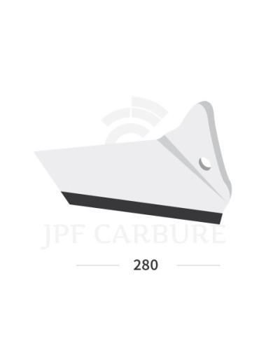 Aileron droite de déchaumeur avec plaquettes carbure long pour Synkro.