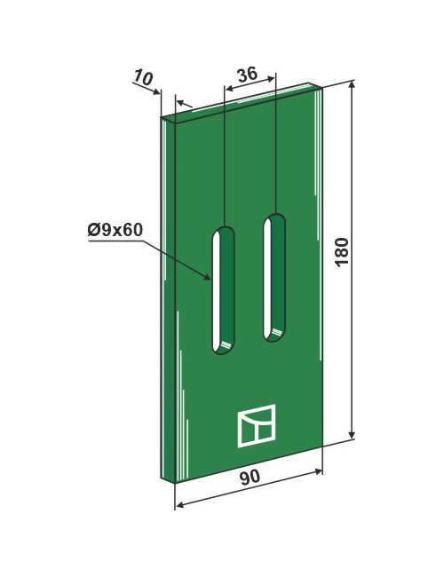 Racloir plastique Greenflex pour rouleaux packer