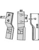 Dent rotative, modèle droit