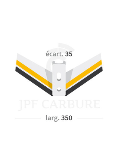 Aileron de déchaumeur avec plaquettes carbure et rechargement, écartement de fixation 35mm.