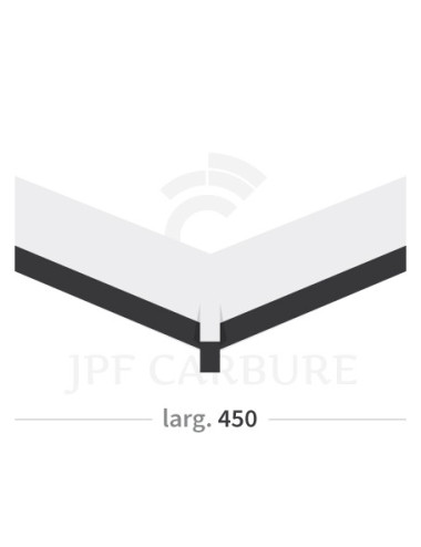 Mise triangulaire pour déchaumeur avec plaquettes carbure, largeur 450 mm.