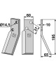 Dent rotative, modèle droit