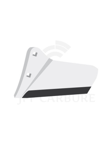 Aileron gauche de déchaumeur avec plaquettes carbure adaptable