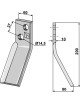 Dent rotative - modèle droit