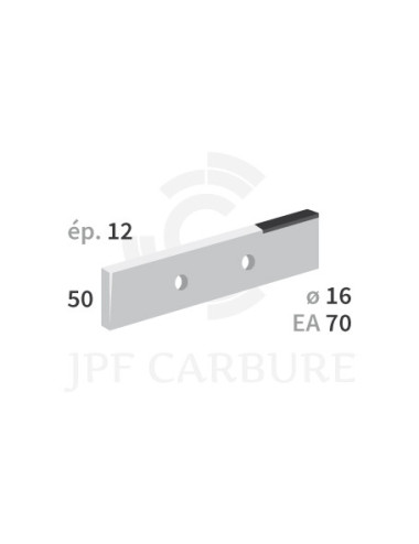 Couteau 2 trous avec plaquettes carbure pour épandeur.