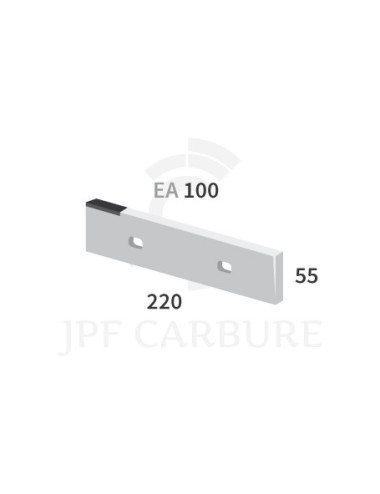 Couteau gauche, 2 trous avec plaquettes carbure pour épandeur.