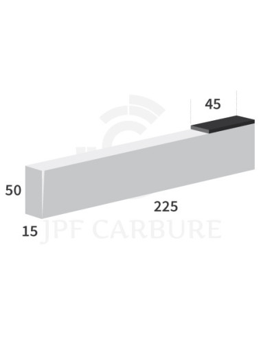 Renfort de couteaux avec plaquettes carbure.