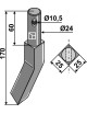 Dent rotative, modèle gauche