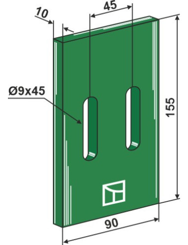 Racloir plastique Greenflex pour rouleaux packer
