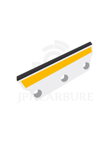 Coutre avec plaquettes carbure triangulaires et rechargement.