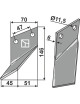 Dent rotative, modèle gauche