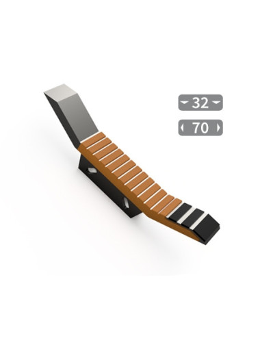 Sabot de décompacteur avec plaquettes carbure, plaquettes arrière et rechargement, écartement 32 mm.