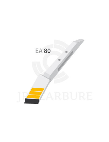 Barre et pointe gauche avec plaquettes carbure et rechargement.