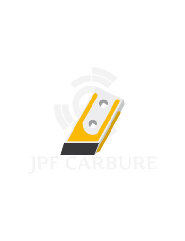 Pointe biais gauche à boulonner avec plaquettes carbure et rechargement pour barre EA 80, 85 et 90.