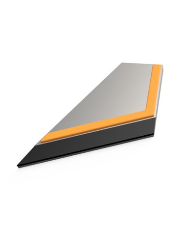Aileron gauche à souder avec plaquettes carbure et rechargement.