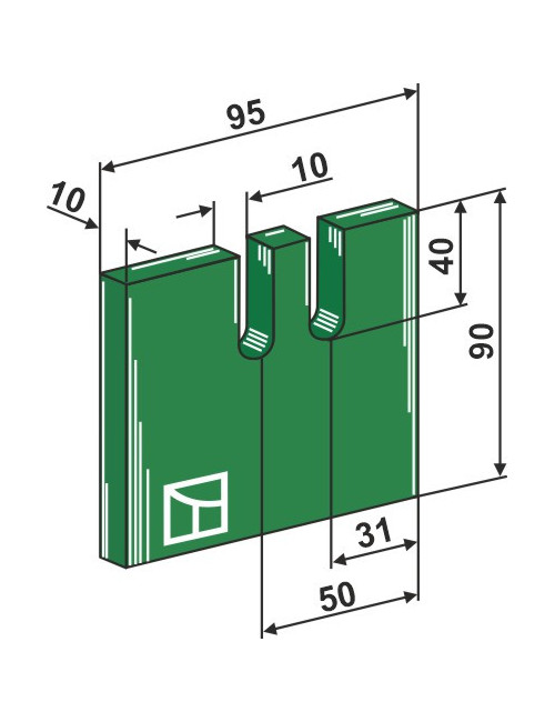 Racloir plastique Greenflex pour rouleaux packer