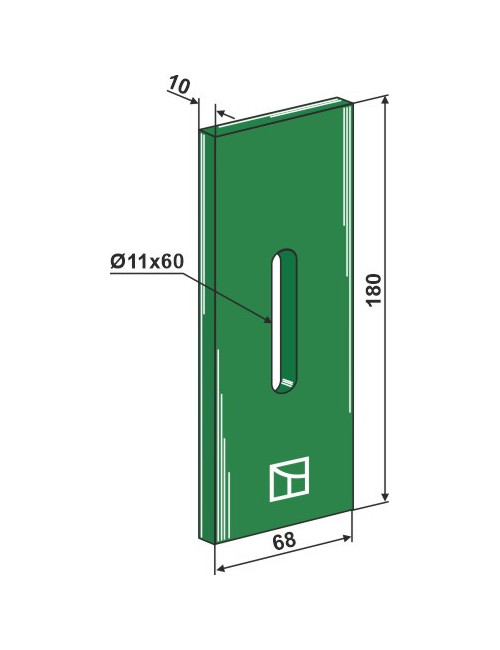 Racloir plastique Greenflex pour rouleaux packer