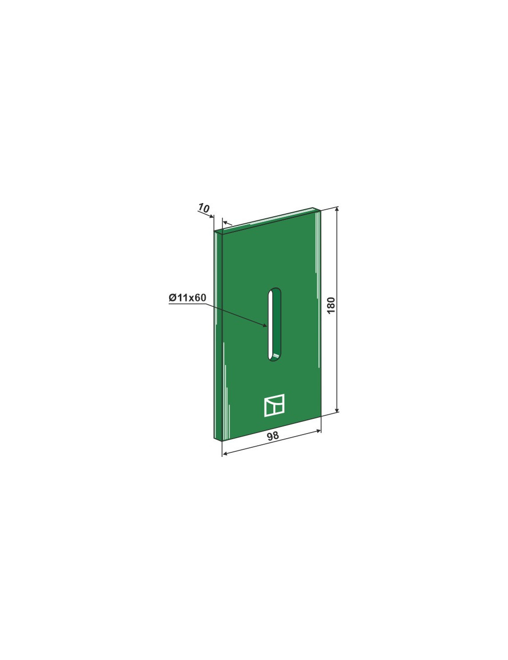 Racloir plastique Greenflex pour rouleaux packer