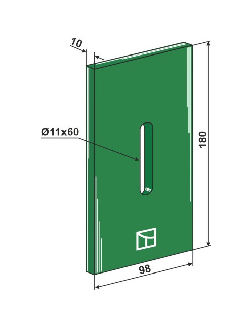 Racloir plastique Greenflex pour rouleaux packer