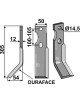 Dent rotative DURAFACE, modèle gauche