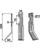 Dent rotative, modèle gauche