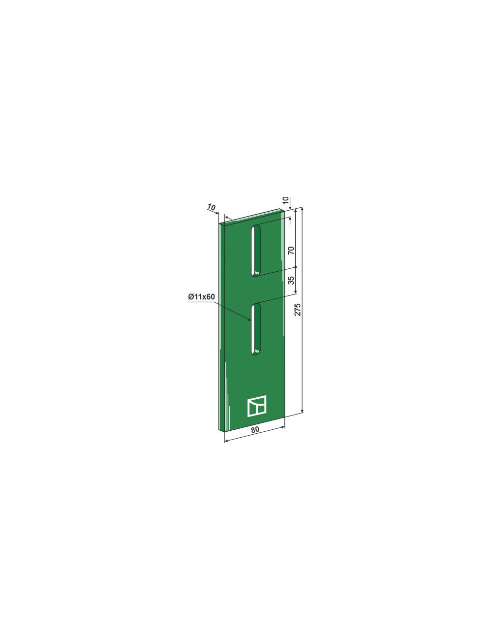 Racloir plastique Greenflex pour rouleaux packer