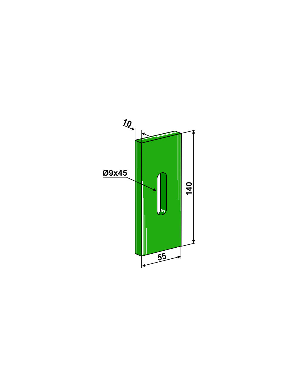 Racloir plastique Greenflex pour rouleaux packer