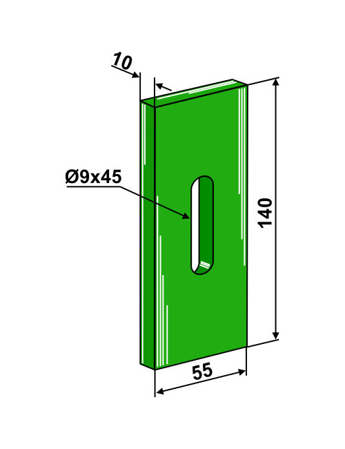 Racloir plastique Greenflex pour rouleaux packer