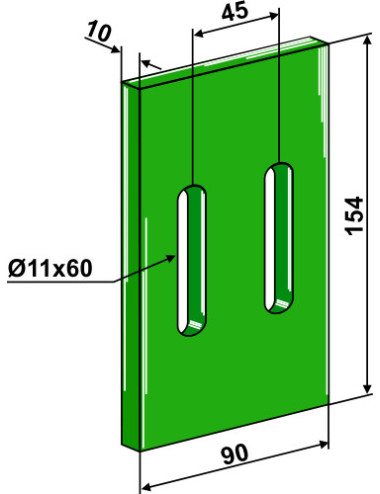 Racloir plastique Greenflex pour rouleaux packer