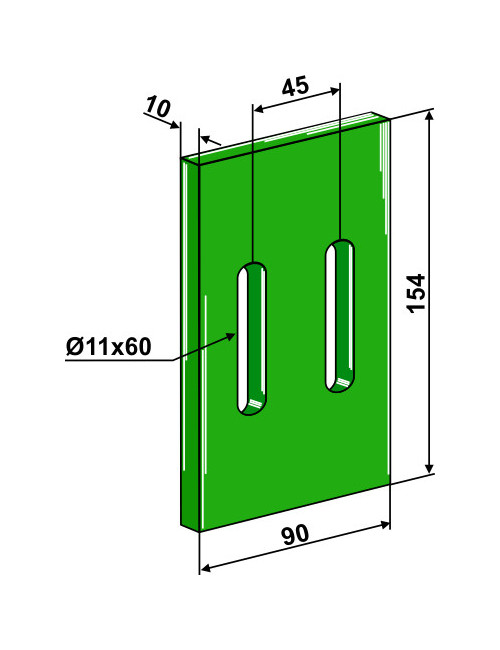 Racloir plastique Greenflex pour rouleaux packer